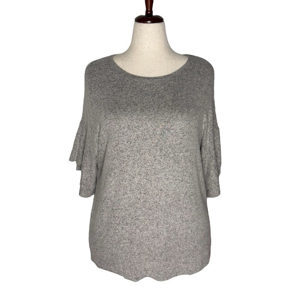 NWT - Nouvida Bell Ruffle Short Sleeve Lightweight Sweater, Women’s Large